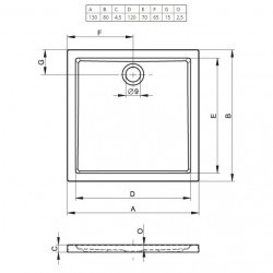 Акриловый душевой поддон Riho Zurich 242 130x80 белый DA7600500000000