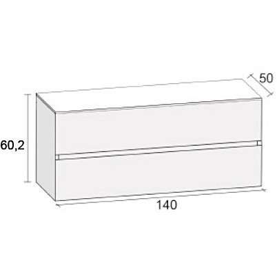 Мебель для ванной RIHO AVELLA SET A-3 140 см, мраморная столешница, лак матовый