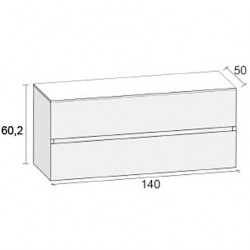 Мебель для ванной RIHO AVELLA SET A-3 140 см, мраморная столешница, лак матовый