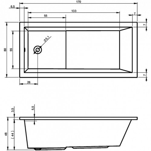 Гидромассажная ванна RIHO LUSSO PLUS AIR 170x80