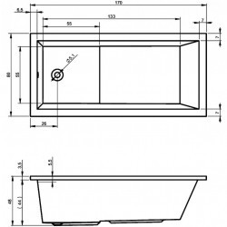 Гидромассажная ванна RIHO LUSSO PLUS AIR 170x80