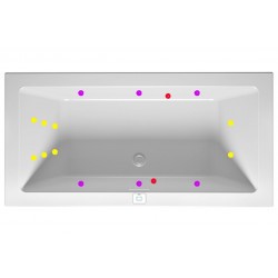 Гидромассажная ванна RIHO RETHINK CUBIC FLOW 180x90 FALL