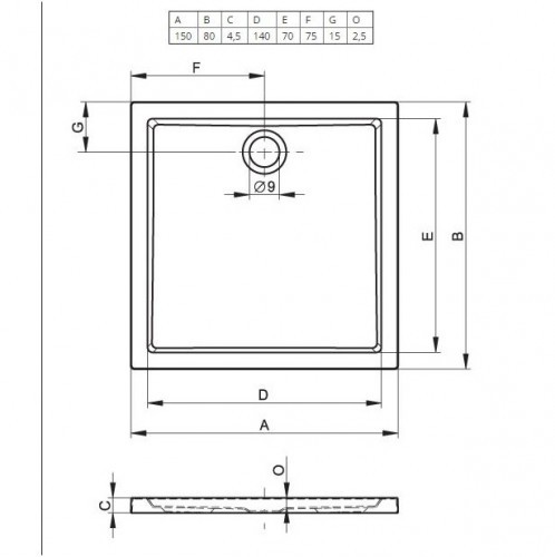 Акриловый душевой поддон Riho Zurich 244 150x80 белый DA7800500000000