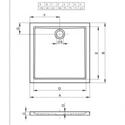 Акриловый душевой поддон Riho Zurich 244 150x80 белый DA7800500000000