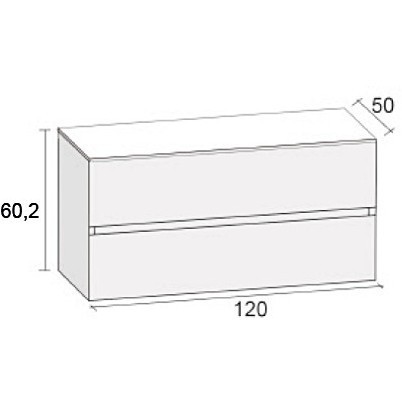 Мебель для ванной RIHO AVELLA SET A-3 120 см, мраморная столешница, высота 59, отделка под дерево