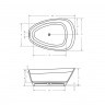 Ванна из искусственного мрамора Solid Surface RIHO TOLEDO 160х110, B126001105