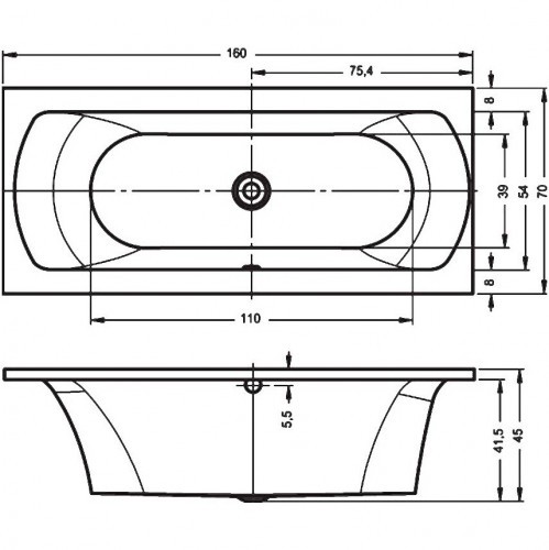 Гидромассажная ванна RIHO LIMA JOY 160х70 см