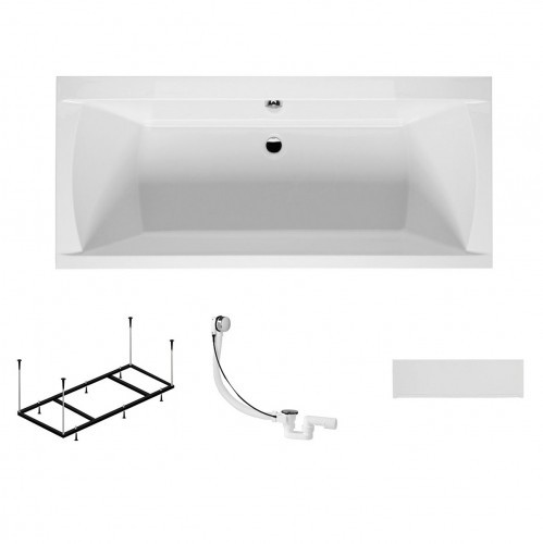 Комплект акриловая ванна RIHO JULIA 190x90, B023001005 с каркасом, сливом-переливом и фронтальной панелью
