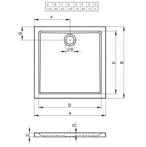 Акриловый душевой поддон Riho Zurich 246 170x80 белый DA8000500000000