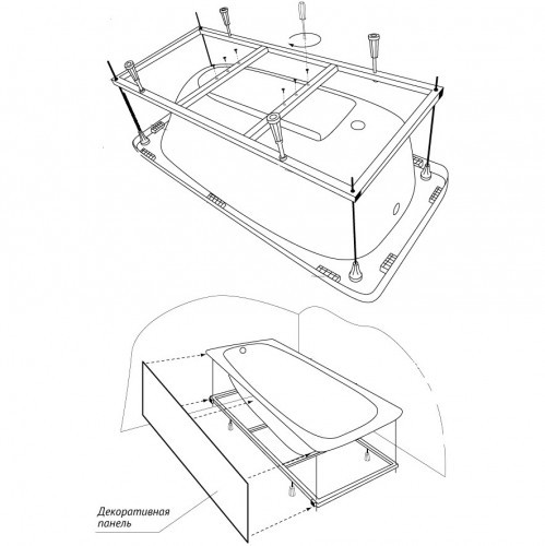 Каркас для акриловой ванны Riho 150x75, 2YNVN1012