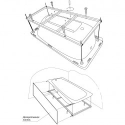 Каркас для акриловой ванны Riho 150x75, 2YNVN1012