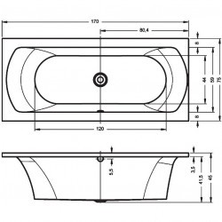 Гидромассажная ванна RIHO LIMA JOY 170х75 см
