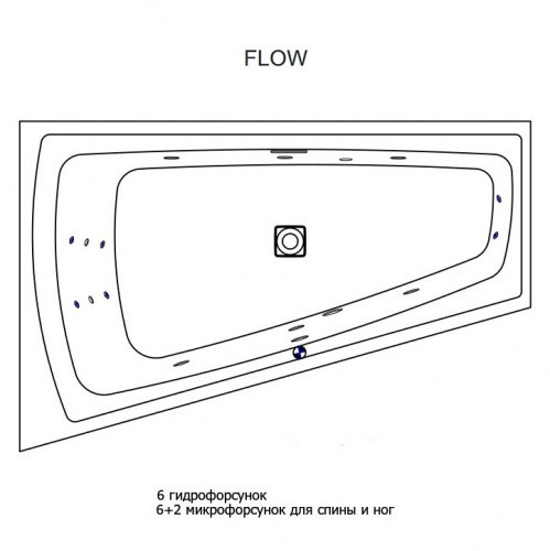 Гидромассажная ванна RIHO STILL SMART R FLOW 170x110