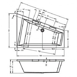Акриловая ванна RIHO DOPPIO 180х130 см R, B033001005 (BA9000500000000)