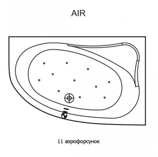 Гидромассажная ванна RIHO LYRA AIR 153x100 L