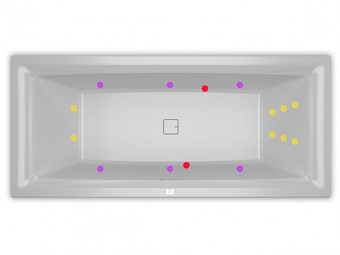 Гидромассажная ванна RIHO STILL SQUARE FLOW 180x80