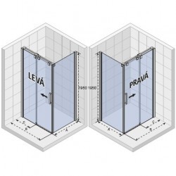 Душевой уголок RIHO Ocean O203 120x80 Left, GU01200801