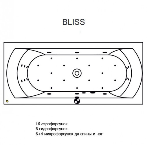 Гидромассажная ванна RIHO LINARES BLISS 190x90 см