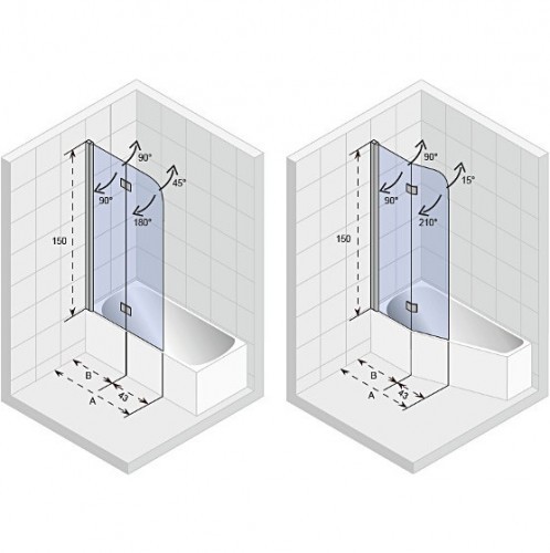 Шторка на ванну RIHO NOVIK Z500 UNIVERSAL, GZT9200100