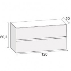 Мебель для ванной RIHO AVELLA SET B-1 120 см, мраморная столешница, отделка под дерево