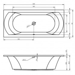 Гидромассажная ванна RIHO LIMA JOY 200x90 см