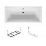 Комплект акриловая ванна RIHO JULIA 180x80, B025001005 с каркасом и сливом-переливом