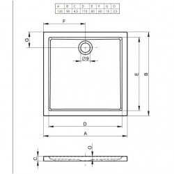 Акриловый душевой поддон Riho Zurich 254 120x90 белый DA6200500000000