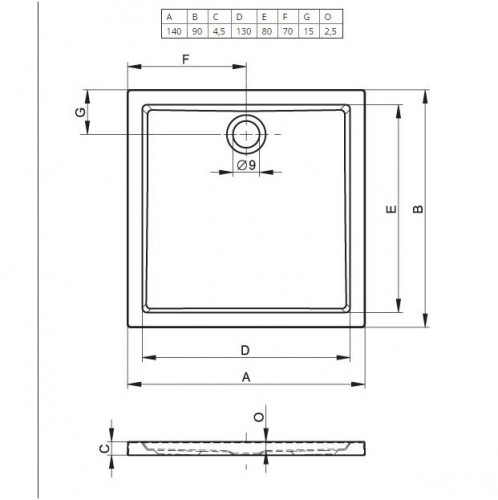 Акриловый душевой поддон Riho Zurich 256 140x90 белый DA6400500000000
