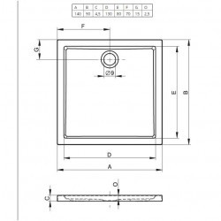 Акриловый душевой поддон Riho Zurich 256 140x90 белый DA6400500000000