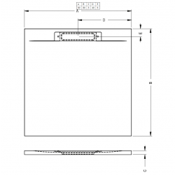 Душевой поддон RIHO ISOLA DR12 90x80 см, белый матовый