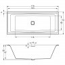 Акриловая ванна RIHO STILL SQUARE 170x75 L LED FALL, B100034005