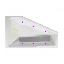 Гидромассажная ванна RIHO RETHINK SPACE FLOW 160x75 L FALL