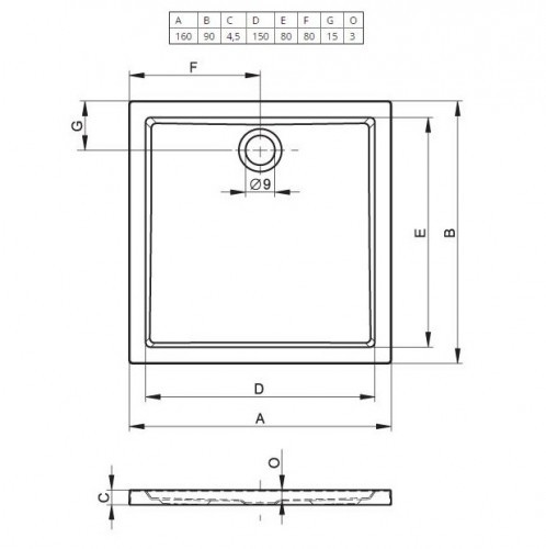 Акриловый душевой поддон Riho Zurich 258 160x90 белый DA6600500000000