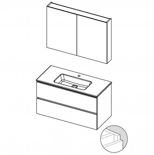 Мебель для ванной Spring Glow SET B-1 80 см, отделка под дерево