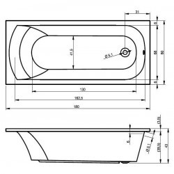 Гидромассажная ванна RIHO MIAMI AIR 180x80