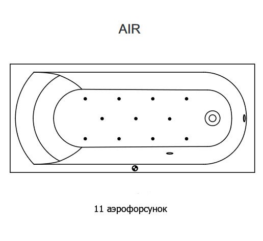 Гидромассажная ванна RIHO MIAMI AIR 180x80