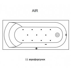 Гидромассажная ванна RIHO MIAMI AIR 180x80