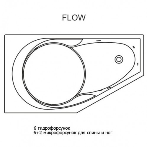 Гидромассажная ванна RIHO YUKON FLOW 160x90 R