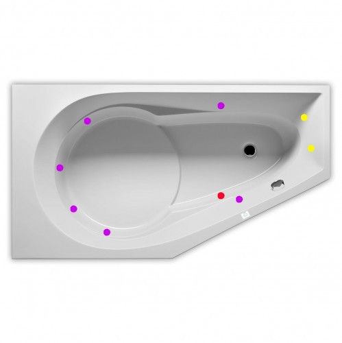 Гидромассажная ванна RIHO YUKON FLOW 160x90 R