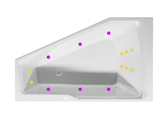 Гидромассажная ванна RIHO RETHINK SPACE FLOW 160x75 R