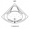 Гидромассажная ванна RIHO NEO AIR 140x140
