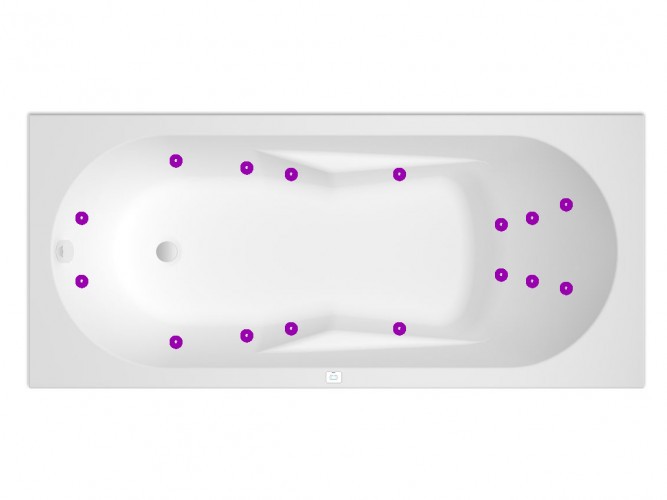 Гидромассажная ванна RIHO LAZY FLOW 180x80 LEFT