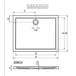 Акриловый душевой поддон Riho Zurich 268 160x80 белый DA8200500000000