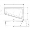 Акриловая ванна RIHO STILL SMART 170x110 L LED FALL, B102011005