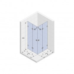 Душевой уголок RIHO SCANDIC NXT X207 80х80 см, профиль хром, G001099120 (GX09082C0)