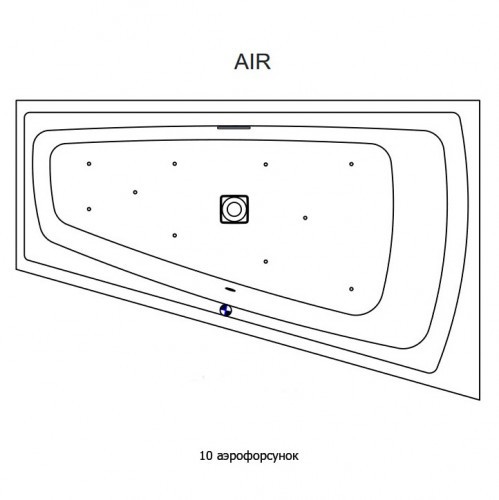 Гидромассажная ванна RIHO STILL SMART L AIR 170x110