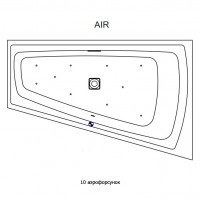 Гидромассажная ванна RIHO STILL SMART L AIR 170x110