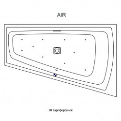 Гидромассажная ванна RIHO STILL SMART L AIR 170x110