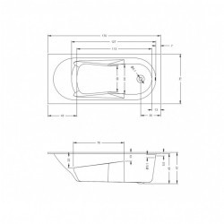 Гидромассажная ванна RIHO LAZY FLOW 170x75